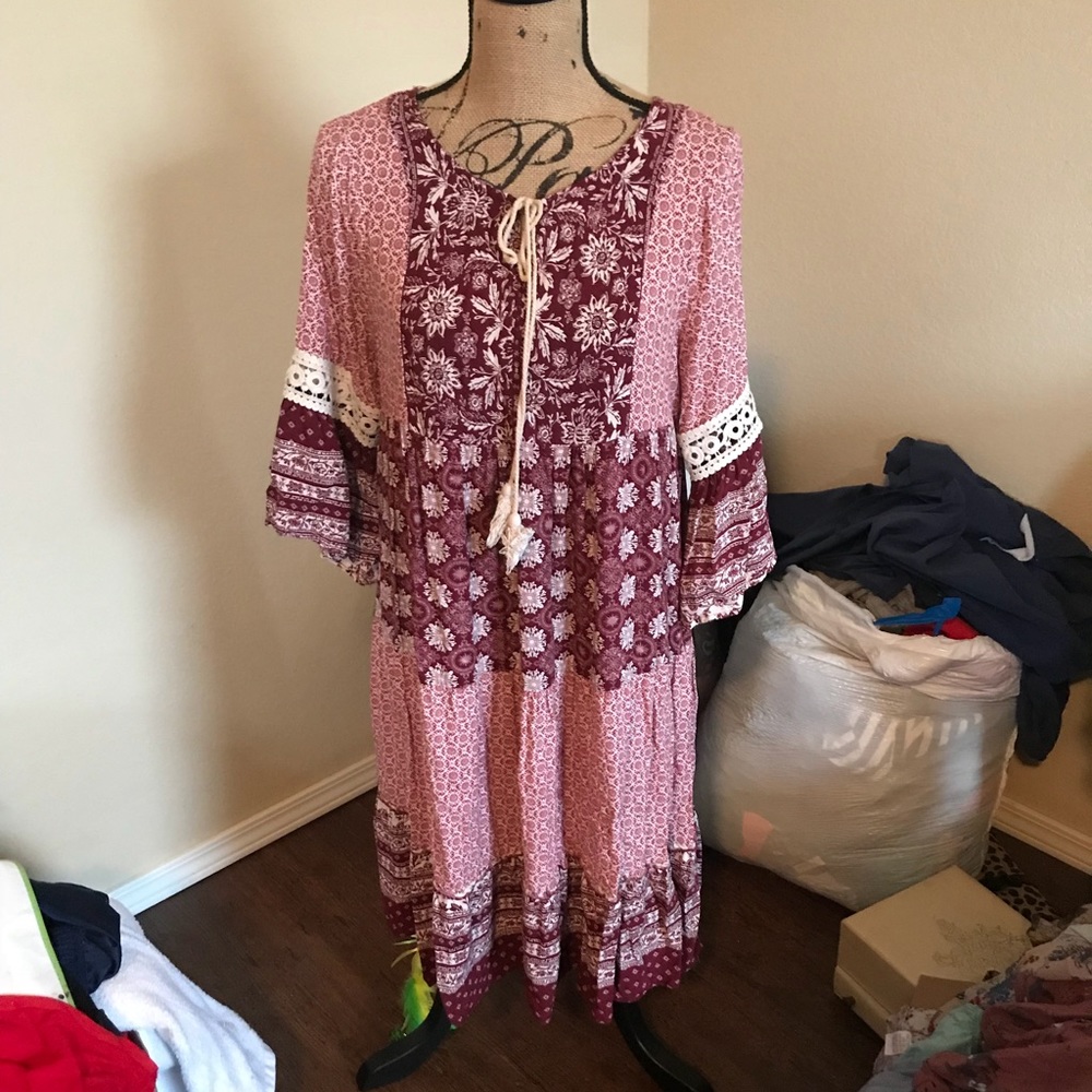 Red umgee dress
